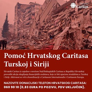 Pomoć Hrvatskog Caritasa Turskoj i Siriji